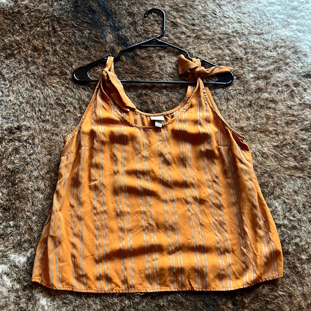 Yellow Navy and White Stripe Tank